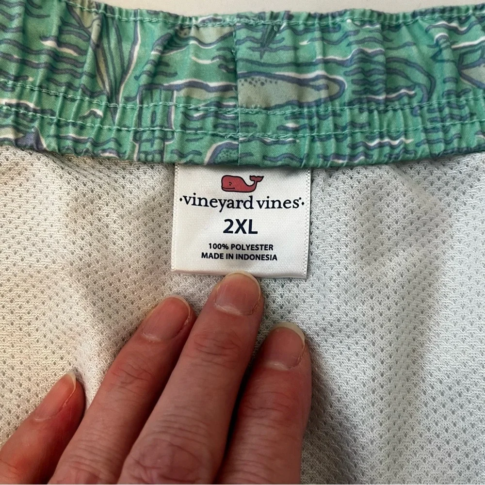 Vineyard Vines Men's Green Sailboat Swim Trunks Size XXL